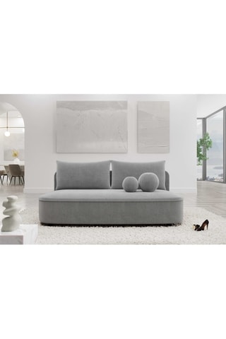 Canapé droit convertible Baldo Gris clair