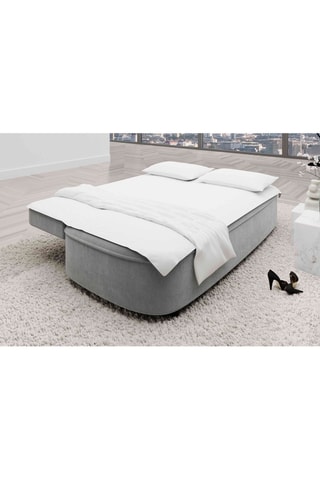 Canapé droit convertible Baldo Gris clair