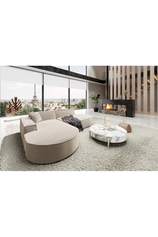 Canapé d'angle gauche Form Victoria Crème