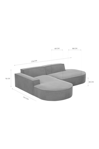 Canapé d'angle gauche Form Victoria Crème