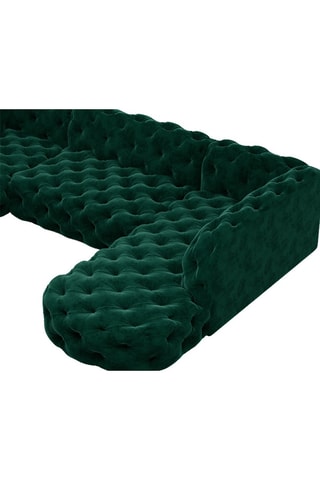 Canapé d'angle droit panoramique Honey - Vert