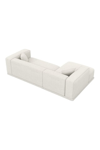 Canapé d'angle gauche Duno Blanc