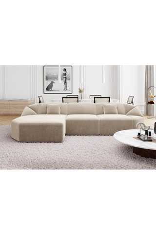 Canapé d'angle gauche Laguna Crème