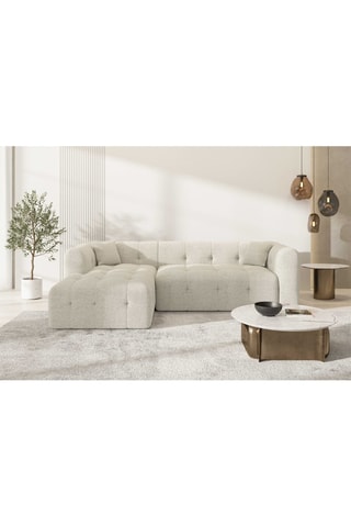 Canapé d'angle gauche Baloo Blanc