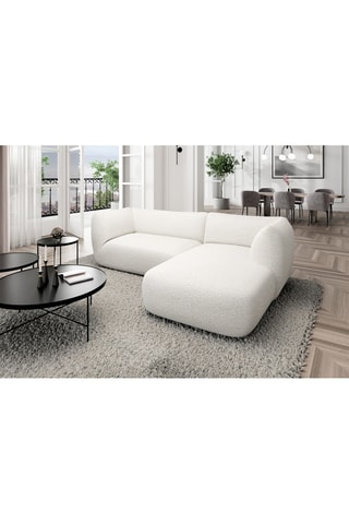 Canapé d'angle droit Leroy Blanc