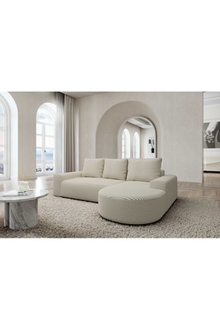 Canapé d'angle droit Form Moya Beige clair