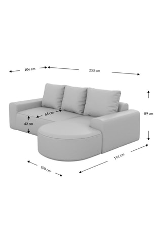 Canapé d'angle droit Form Moya Beige clair