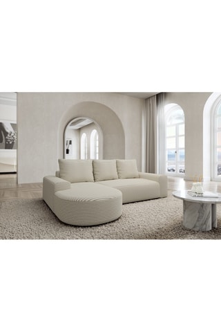 Canapé d'angle gauche Form Moya Beige clair