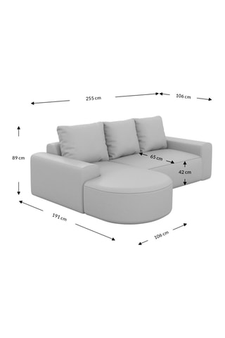 Canapé d'angle gauche Form Moya Beige clair