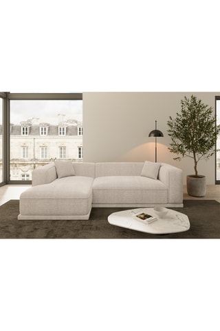 Canapé d'angle gauche Duno - Beige