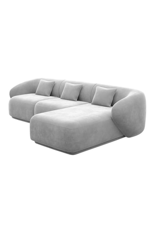 Canapé d'angle droit Maitano Gris clair