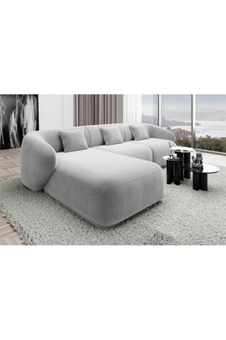 Canapé d'angle gauche Maitano Gris clair