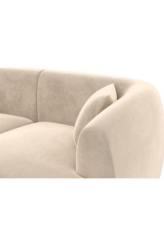 Canapé d'angle gauche panoramique Ozura Crème