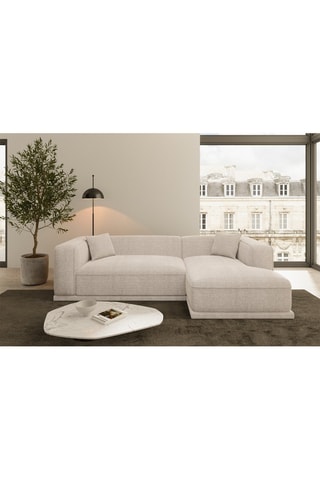 Canapé d'angle droit Duno - Beige