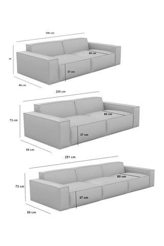 Canapé Lionel - Beige foncé - 2 places - En tissu velours