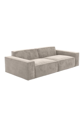 Canapé Lionel - Beige - 2 places - En tissu velours