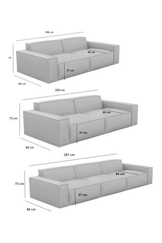 Canapé Lionel - Beige - 2 places - En tissu velours