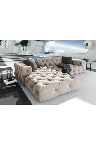 Canapé d'angle gauche Venus Beige foncé