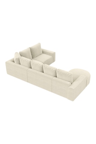 Canapé d'angle droit panoramique Moya Beige clair