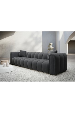 Canapé Luma - Anthracite - 3 places - En tissu structuré
