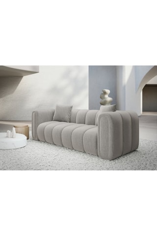 Canapé Luma - Gris clair - 2 places - En tissu structurel