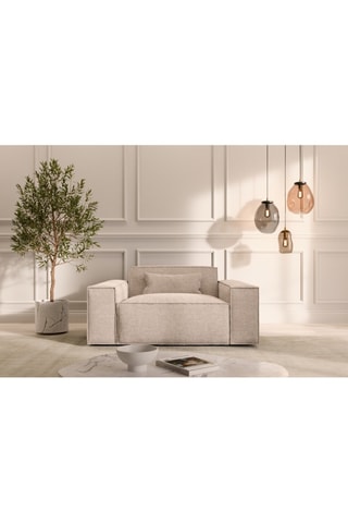 Fauteuil Lionel - Beige - En polyester