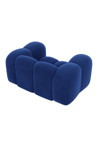 Fauteuil Nuvola - Bleu foncé - Tissu toucher velours