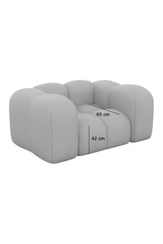 Fauteuil Nuvola - Bleu foncé - Tissu toucher velours