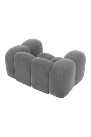 Fauteuil Nuvola - Gris foncé - Tissu toucher velours