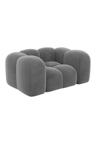 Fauteuil Nuvola - Gris foncé - Tissu toucher velours