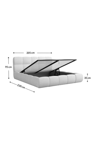 Lit-coffre Fabia - Beige - 140 x 200 cm