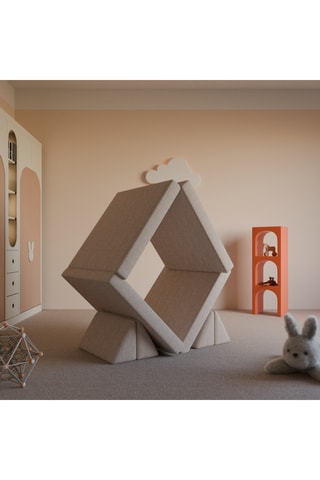 Canapé modulable Simea - Beige - 4 places - En polyester