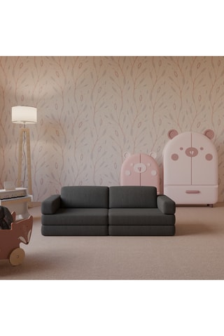 Canapé modulable Plumbo - Anthracite - 4 places - En polyester