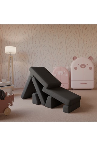 Canapé modulable Plumbo - Anthracite - 4 places - En polyester