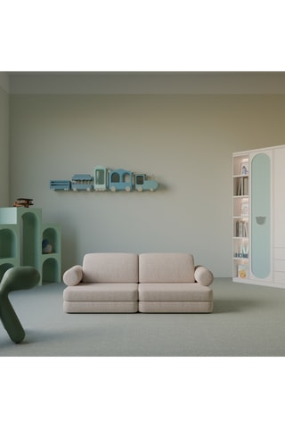 Canapé modulable Neala - Beige - 4 places - En polyester