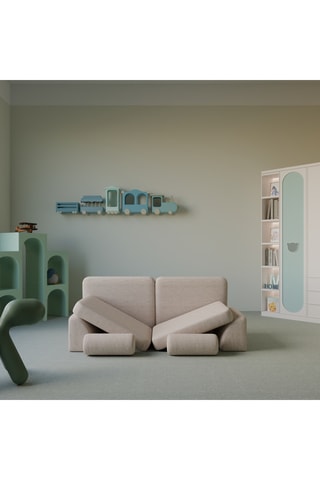 Canapé modulable Neala - Beige - 4 places - En polyester