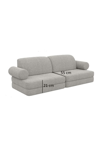 Canapé modulable Neala - Beige - 4 places - En polyester