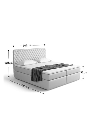 Lit-coffre avec sommier Massari - Couchage 140 x 200 cm