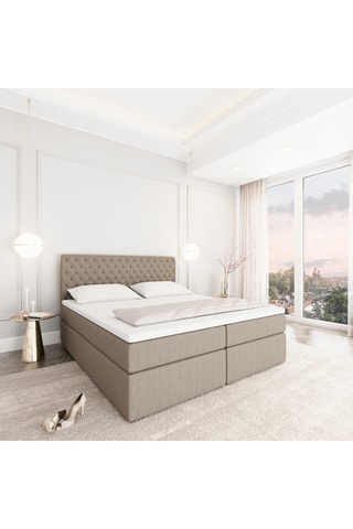 Lit-coffre avec sommier Massari - Couchage 140 x 200 cm