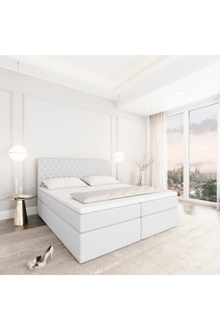 Lit-coffre avec sommier Massari - Couchage 140 x 200 cm