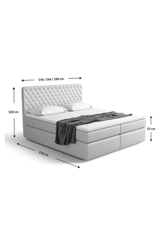 Lit-coffre avec sommier Massari - Couchage 140 x 200 cm