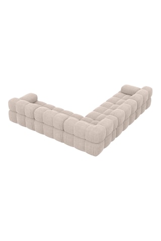 Canapé d'angle Seducca - Beige - 5 places - En polyester