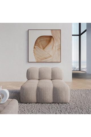 Fauteuil Seducca - Beige - En polyester