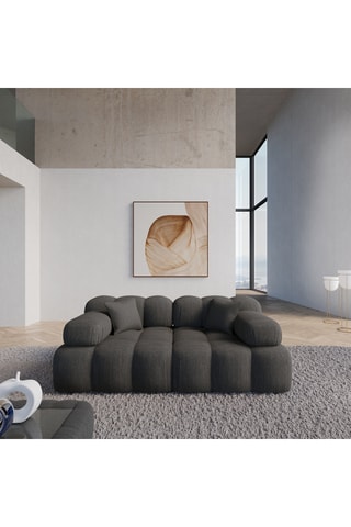 Canapé Seducca - Anthracite - 2 places - En polyester