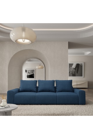 Canapé Moya - Bleu marine - 4 places - En polyester