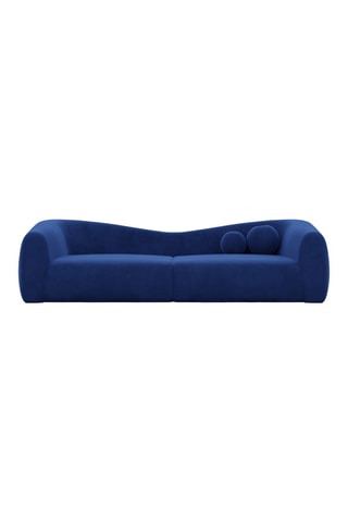Canapé Ciroto - Bleu cobalt - 3 places - En polyester