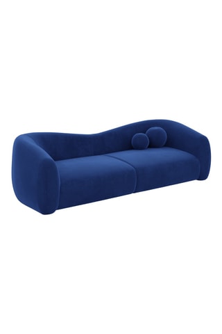 Canapé Ciroto - Bleu cobalt - 3 places - En polyester