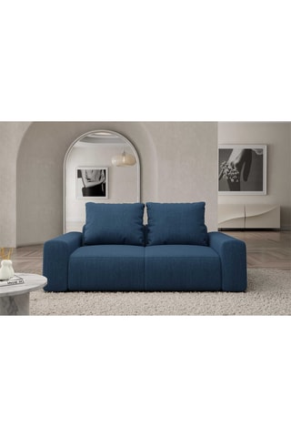 Canapé Moya - Bleu foncé - 3 places - En polyester