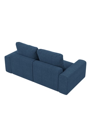 Canapé Moya - Bleu foncé - 3 places - En polyester