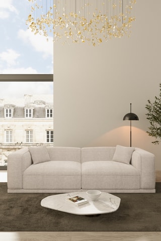 Canapé Duno - Beige - 4 places - En polyester